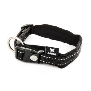 3008007-adjustable-nylon-dog-collar-arka-haok-s-black-15x30-35-cm