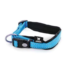3008009-adjustable-nylon-dog-collar-arka-haok-s-turquoise-15x30-35-cm