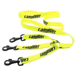 c20p06-flat-triple-dog-lead-with-integrated-splitter-canihunt-hunter-yellow-3-x-0-3-x-150-cm