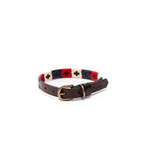 cnreb35-dog-collar-estosa-caballlero-navy-red-ecru
