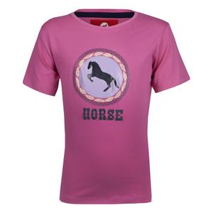 590719-605-children-s-printed-t-shirt-red-horse-ss23-605-hot-pink