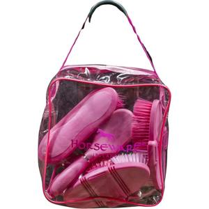dlhc11-vrkz-os-grooming-brush-set-horseware-newmarket-witney-pink-one-size