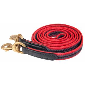 k381-red-bra-braided-rubber-long-rein-for-horses-karlslund-red-brass-250-cm