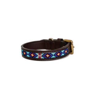 42548-03-m-dog-collar-with-handmade-beads-kentucky-blue