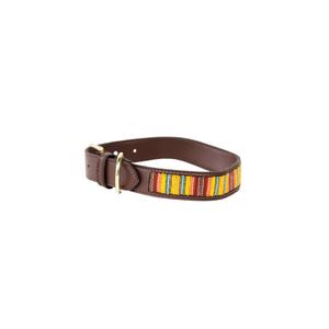 42548-45-01-dog-collar-with-handmade-beads-kentucky-orange