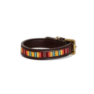 42548-45-m-dog-collar-with-handmade-beads-kentucky-orange-mix