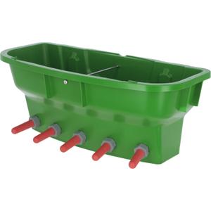 14290-nursing-trough-for-cattle-with-5-flaps-kerbl-multi-feeder-green-30-l