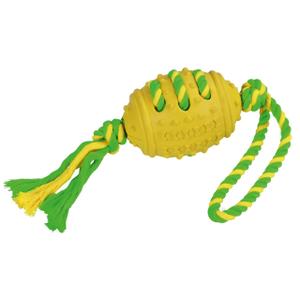81458-soccer-ball-and-its-rubber-rope-kerbl-yellow-green-42-cm