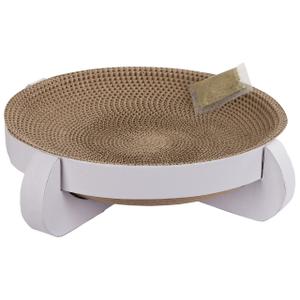 81555-cat-scratch-basket-with-catnip-kerbl-platinum-white-35x35x10-cm