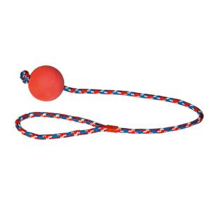 83487-ball-with-rope-for-dog-kerbl-x1-red-blue-yellow-white-60-cm