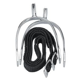840260-spur-straps-for-children-s-horses-korsteel-pow-never-rust-black-silver-20-mm