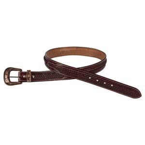 plu03002-dark-brown-western-belt-with-a-copper-and-zinc-buckle-pool-s-dark-brown
