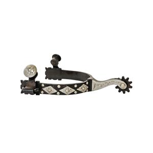 sr00237-riding-spur-pool-s-bruniti-strass-brown-silver-one-size
