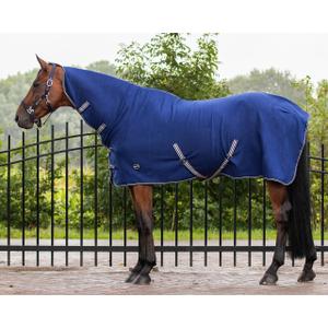 6019-bl-fleece-blanket-with-neck-cover-and-straps-q-essentials-basic-blue