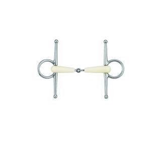 so2957-115-single-joint-needle-horse-bits-soyo-happy-mouth-silver-beige