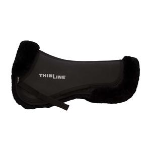 7024-b-l-horse-saddle-pad-with-faux-sheepskin-lining-thinline-black